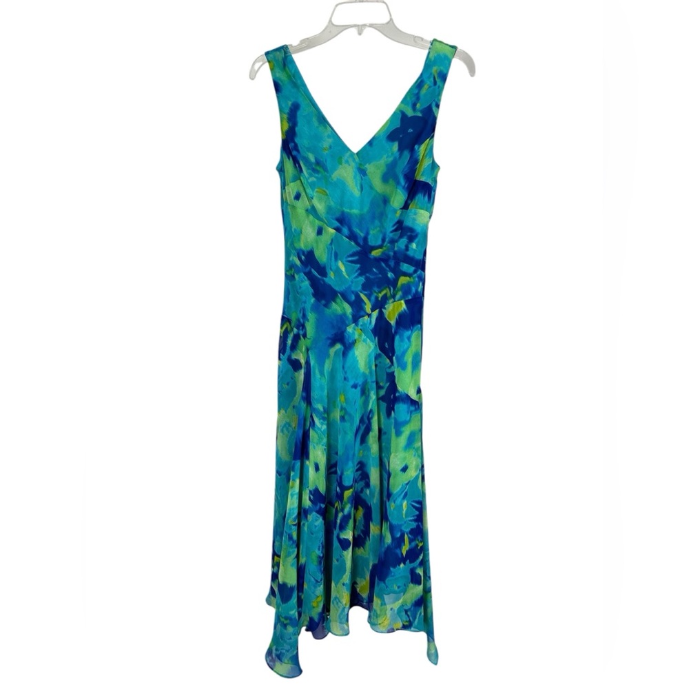 Evan Picone blue abstract print dress. Women’s size 6